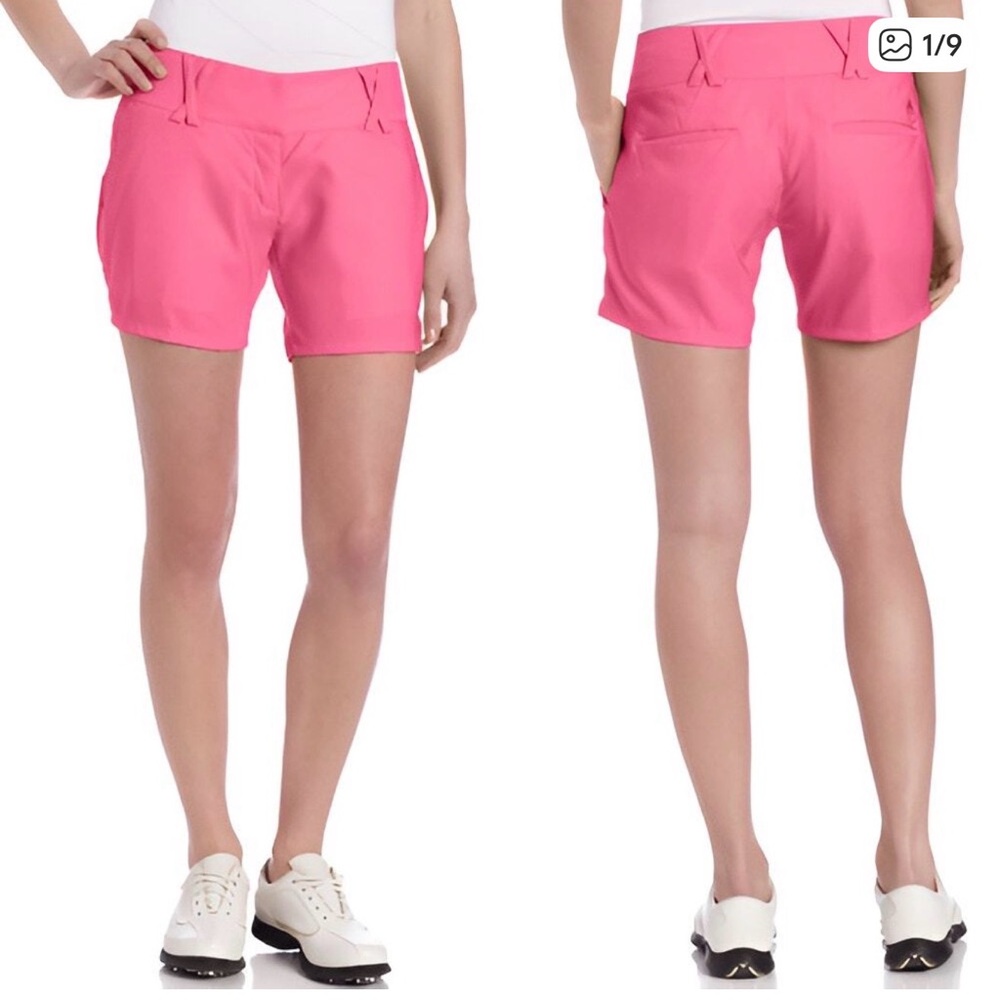adidas Bright Pink Women's Athletic Golf Shorts